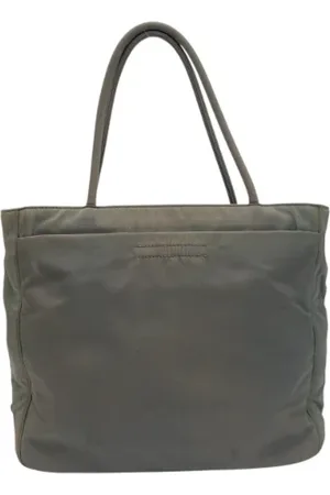 Prada Pre-owned, Dames, Groen, ONE Size, Nylon, Pre-owned Canvas totes