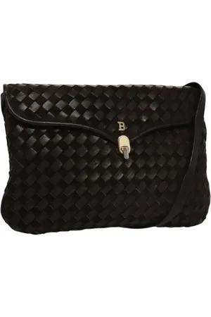 Bally Pre-owned, Dames, Bruin, ONE Size, Suède, Pre-owned Suede shoulder-bags