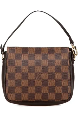 LOUIS VUITTON Pre-owned, Dames, Bruin, ONE Size, Leer, Tweedehands Canvas handtassen
