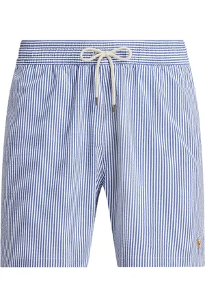 Ralph Lauren Badkleding, Heren, Blauw, M, Katoen, Zeekleding