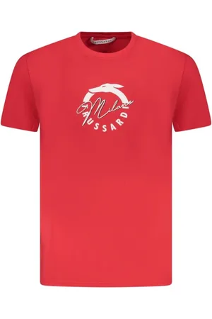 Trussardi Tops, Heren, Rood, S, Katoen, Rode Katoenen Heren T-Shirt