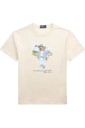 Ralph Lauren Tops, Dames, Wit, M, Katoen, Polo SEA Bear T-Shirt - Roomwit