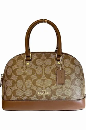 Coach Pre-owned, Dames, Bruin, ONE Size, Tweedehands Canvas handtassen