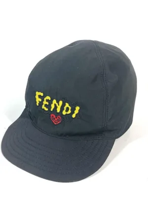 Fendi Pre-owned, Dames, Zwart, ONE Size, Pre-owned Fabric hats