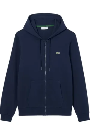 Lacoste Sweatshirts & Hoodies, Heren, Blauw, 3Xl, Katoen, Blauwe Fleece Hoodie Sweatshirt