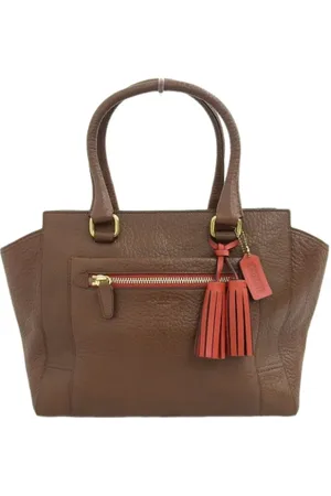 Coach Pre-owned, Dames, Bruin, ONE Size, Tweedehands leren handtassen