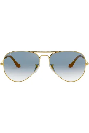 Ray-Ban Accessoires, Heren, Geel, 58 MM, Metal Eyes Lente/Zomer Collectie Zonnebril