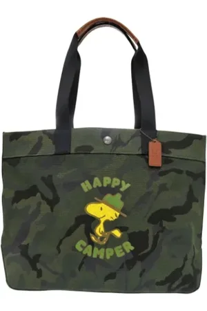 Coach Pre-owned, Dames, Groen, ONE Size, Tweedehands Canvas handtassen