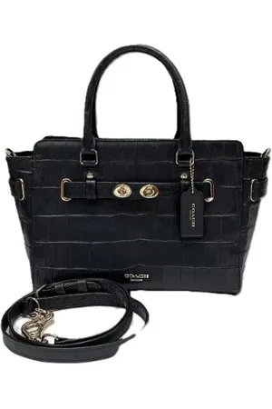 Coach Pre-owned, Dames, Blauw, ONE Size, Leer, Pre-owned Plastic handbags