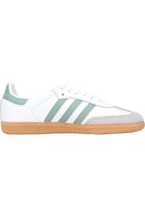 adidas Schoenen, Dames, Wit, 37 1/3 EU, Samba OG Wit Groene Sneakers