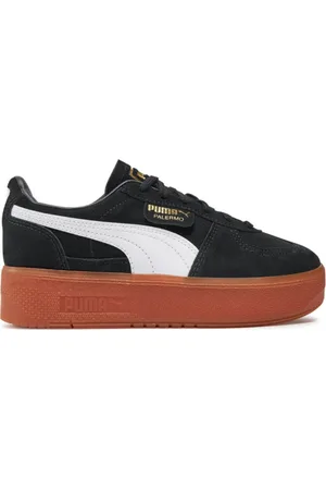 PUMA Schoenen, Dames, Zwart, 38 1/2 EU, Verhoogde Palermo Sneakers