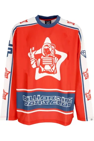 Billionaire Boys Club Sweatshirts & Hoodies, Heren, Rood, S, Polyester, Lange Manic Shirt Man Astro Ster Hockey Top Rood