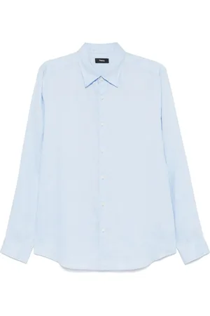 THEORY Overhemden, Heren, Blauw, M, Klassieke Irving Overhemd