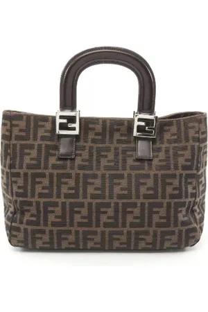 Fendi Pre-owned, Dames, Bruin, ONE Size, Leer, Pre-owned Canvas totes