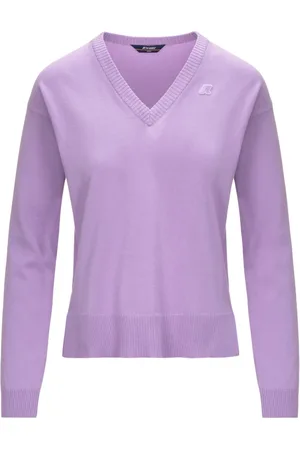 K-Way Truien, Dames, Paars, S, Katoen, Katoenen Pullover Sweater