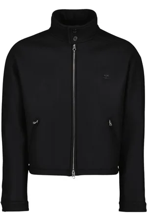 Courrèges Jassen, Heren, Zwart, M, Wol, Wollen Bomberjack Unisex Zwart