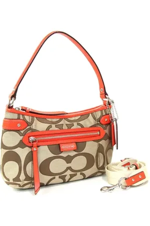 Coach Pre-owned, Heren, Rood, ONE Size, Leer, Pre-owned Canvas shoulder-bags