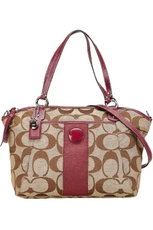 Coach Pre-owned, Dames, , ONE Size, Leer, Tweedehands leren handtassen