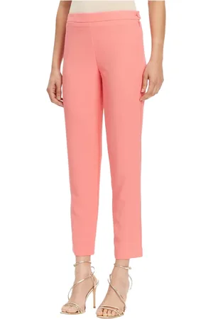 Patrizia Pepe Broeken, Dames, Roze, XS, Roze Slimme Vlinder Rivet Broek