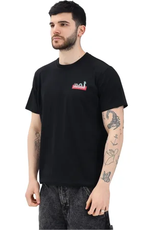 Sprayground Tops, Heren, Zwart, S, Grafisch T-shirt met stedelijk landschap