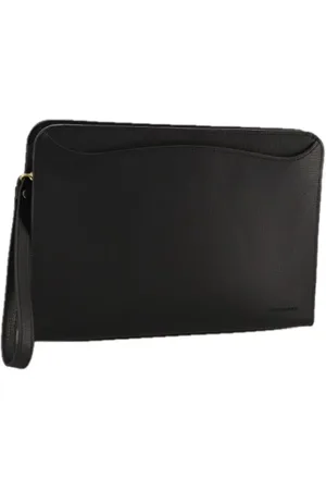 Burberry Pre-owned, Dames, Zwart, ONE Size, Leer, Pre-owned Leather clutches