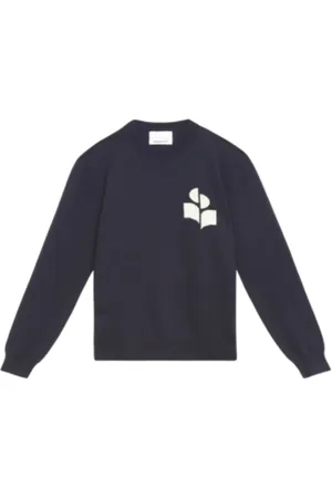 Isabel Marant Sweatshirts & Hoodies, Heren, Blauw, S, Katoen, Wollen en Katoenen Trui met Lange Mouwen