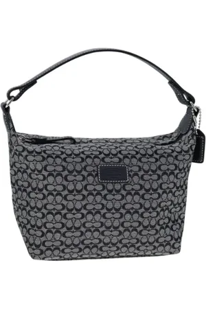 Coach Pre-owned, Dames, Grijs, ONE Size, Tweedehands Canvas handtassen