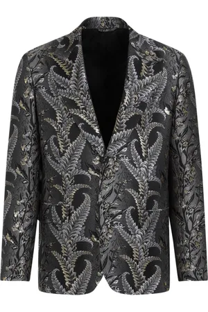 Etro Jassen, Heren, Veelkleurig, L, Polyester, Grijs Jacquard Avondjasje