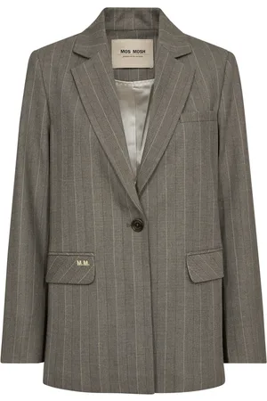 Mos Mosh Jassen, Dames, Groen, 2Xl, Polyester, Vintage-geïnspireerde Elvie Blazer in Chocolate Chip