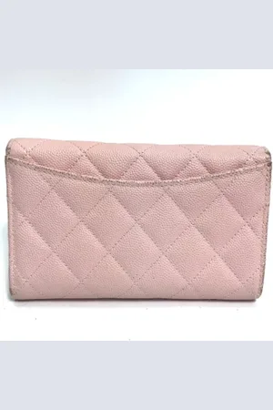 CHANEL Pre-owned, Dames, Roze, ONE Size, Leer, Tweedehands leren portemonnees