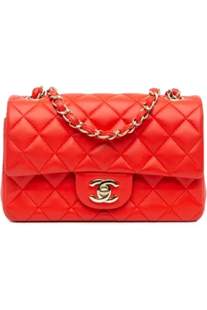 CHANEL Pre-owned, Dames, Rood, ONE Size, Leer, Pre-owned Leather crossbody-bags