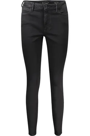 Guess Jeans, Dames, Zwart, W27 L29, Denim, Zwarte Skinny High Denim Jeans