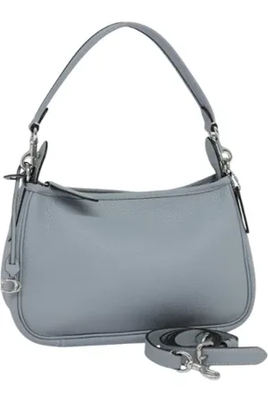 Coach Pre-owned, Dames, Blauw, ONE Size, Leer, Tweedehands leren handtassen