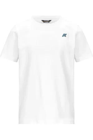 K-Way Tops, Heren, Wit, 104 CM, Katoen, Verticale Isobar Jersey T-Shirt