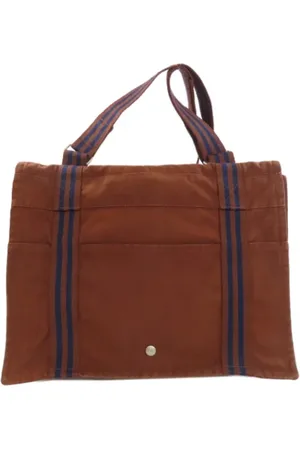 Hermès Pre-owned, Dames, Bruin, ONE Size, Pre-owned Canvas shoulder-bags