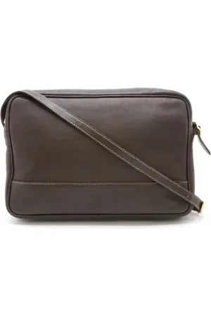 Loewe Pre-owned, Dames, Bruin, ONE Size, Leer, Tweedehands leren schoudertassen