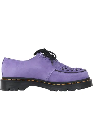 Dr. Martens Schoenen, Dames, Paars, 38 EU, Suède, Paarse Suède Creepers Ramsey Schoenen