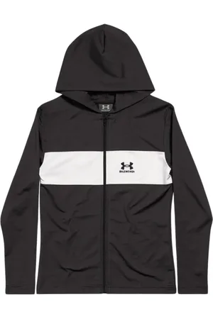Balenciaga Sweatshirts & Hoodies, Heren, Zwart, S, Polyester, Colorblock Ritsjack