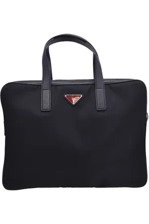 Prada Pre-owned, Dames, Zwart, ONE Size, Nylon, Pre-owned Nylon briefcases