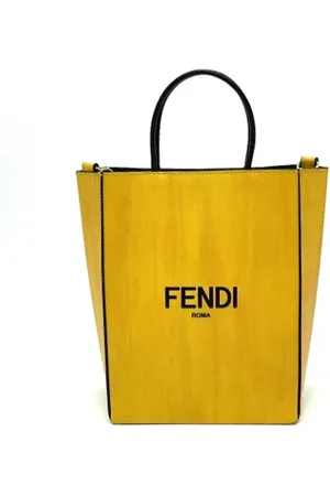 Fendi Pre-owned, Dames, Geel, ONE Size, Pre-owned Leather fendi-bags