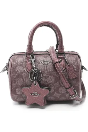 Coach Pre-owned, Dames, Bruin, ONE Size, Tweedehands Canvas handtassen