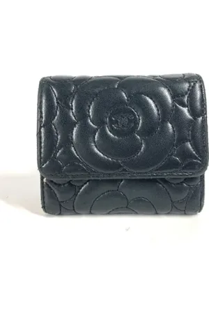 CHANEL Pre-owned, Dames, Zwart, ONE Size, Leer, Tweedehands leren portemonnees