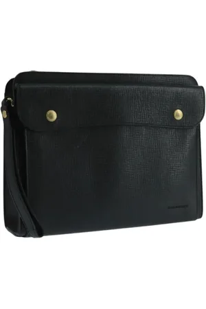 Burberry Pre-owned, Dames, Zwart, ONE Size, Leer, Pre-owned Leather clutches