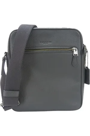 Coach Pre-owned, Heren, Zwart, ONE Size, Leer, Tweedehands leren schoudertassen