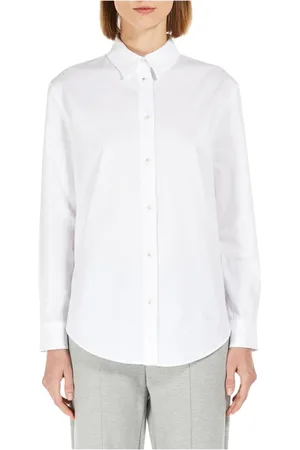 Max Mara Blouses & Shirts, Dames, Wit, L, Katoen, Klassieke Witte Shirt Ricard