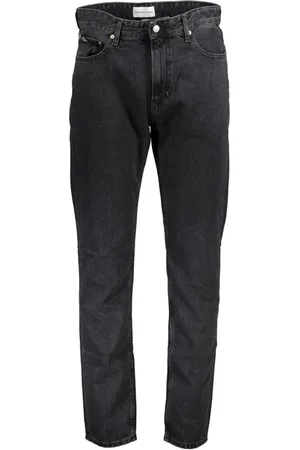 Calvin Klein Jeans, Heren, Zwart, W31, Katoen, Slim-fit katoenen jeans