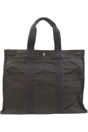 Hermès Pre-owned, Dames, Grijs, ONE Size, Tweedehands Canvas handtassen