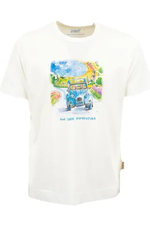 BOB der Bär Tops, Heren, Wit, S, Jersey Print Heren T-shirt