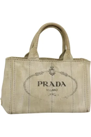 Prada Pre-owned, Dames, Grijs, ONE Size, Pre-owned Canvas prada-bags