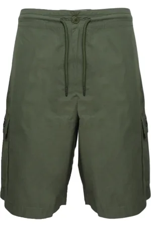 Emporio Armani Korte broeken, Heren, Groen, S, Katoen, Cargo Katoenen Bermuda Shorts